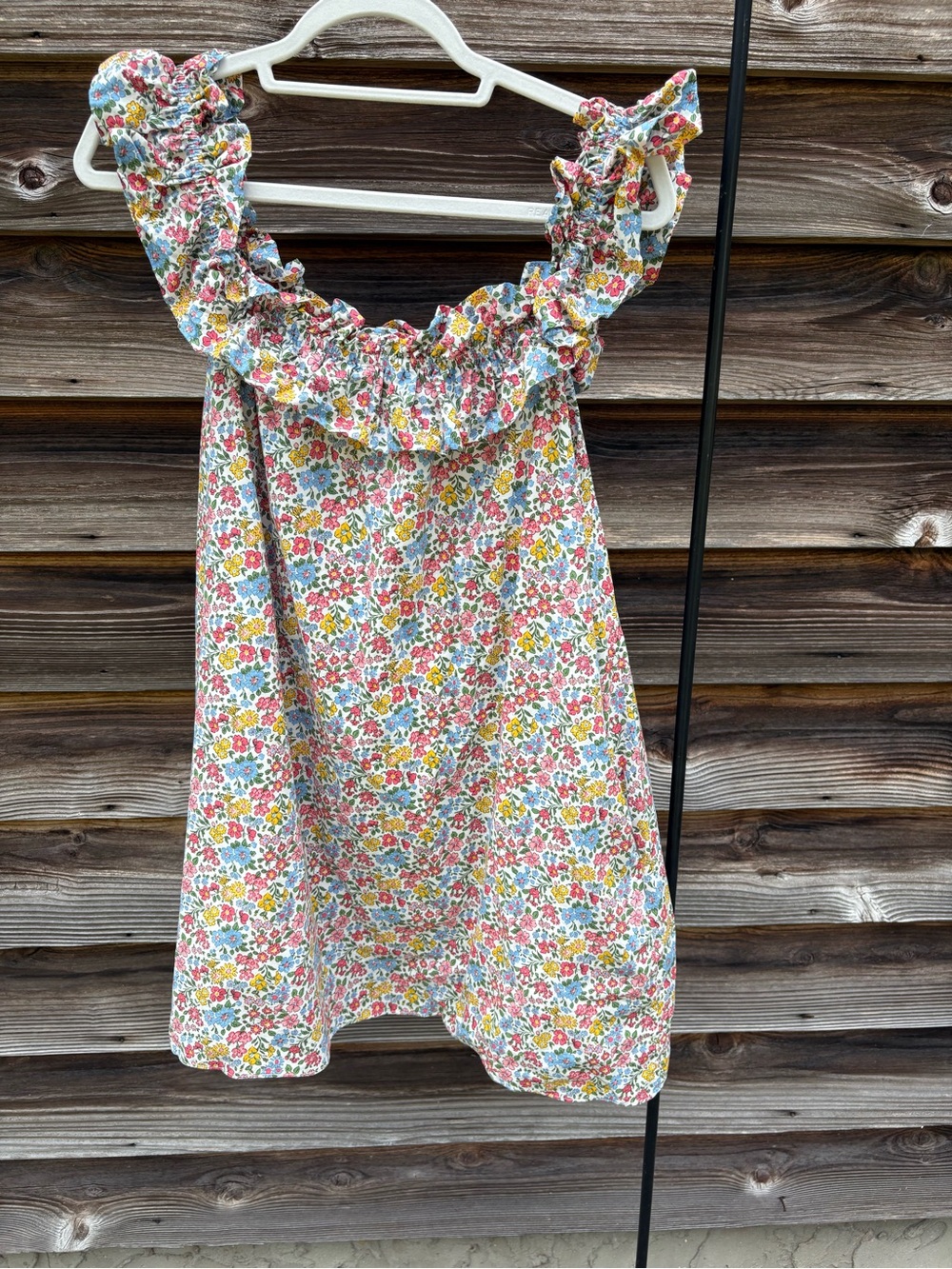Tuckernuck Floral Ruffle Sundress in Pink, Yellow & Blue - Picture 2 of 3